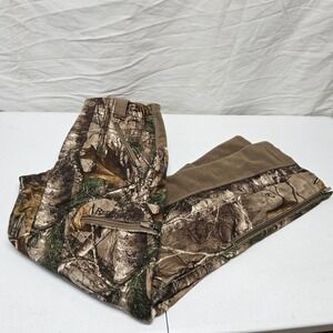 RedHead Hunting Pants Kids Small Camo Fleece‎ Lined Zippered Cargo Ankle Zips